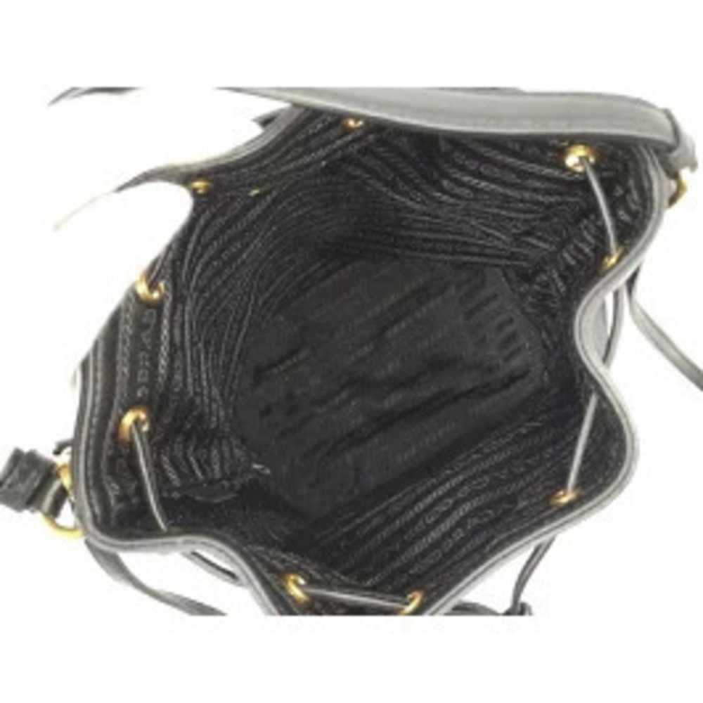 PRADA Shoulder Bag Drawstring Duet Canvas Black - Picture 9 of 9